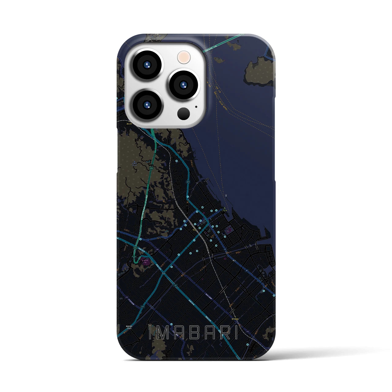 【今治(愛媛県)】地図柄iPhoneケース(バックカバータイプ)