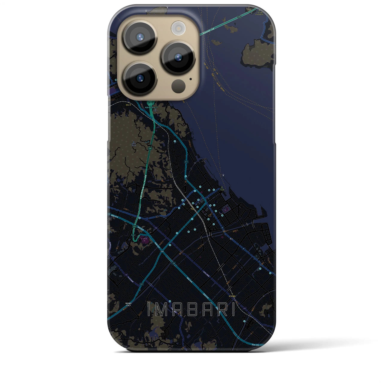 【今治(愛媛県)】地図柄iPhoneケース(バックカバータイプ)