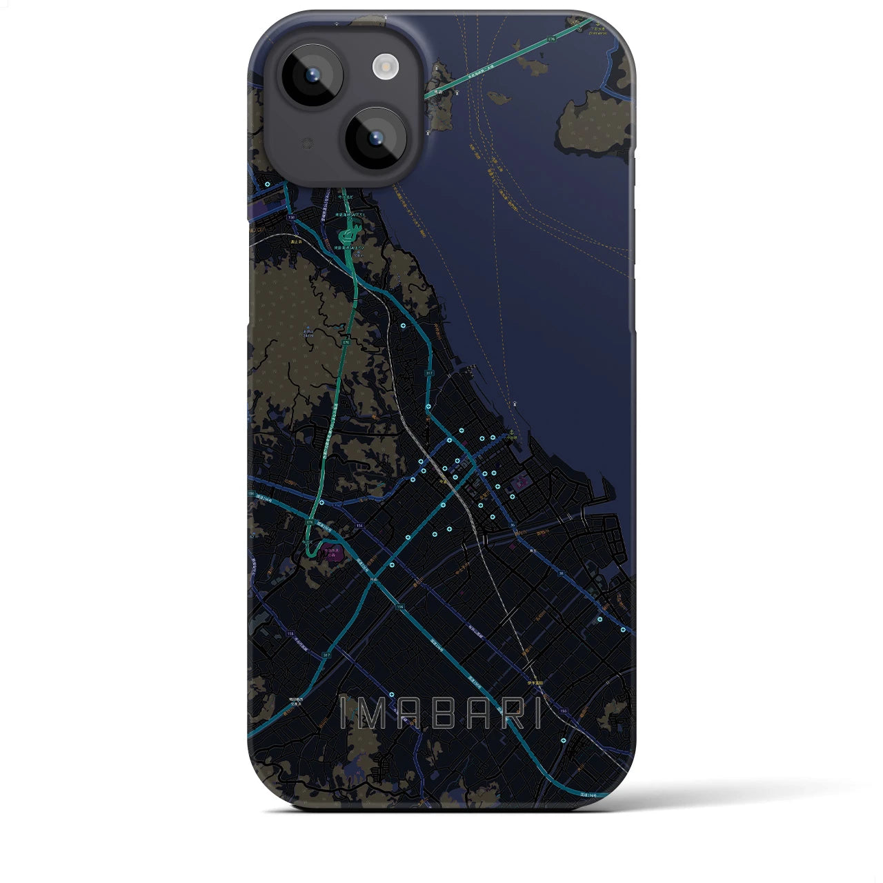 【今治(愛媛県)】地図柄iPhoneケース(バックカバータイプ)