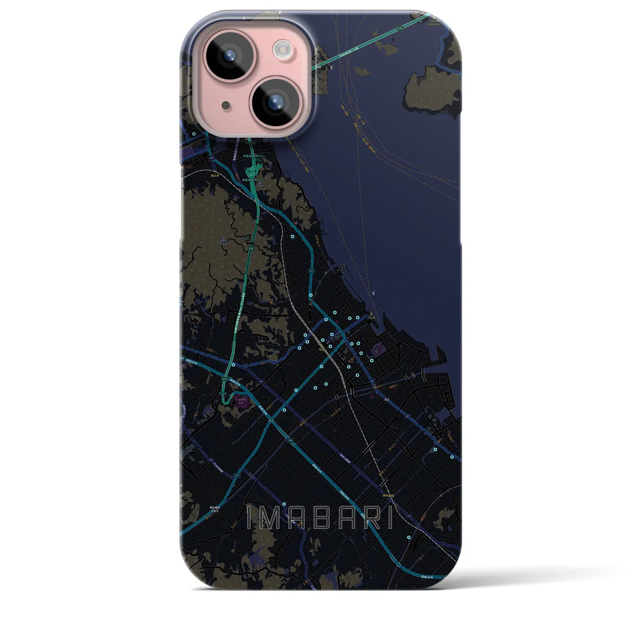 【今治(愛媛県)】地図柄iPhoneケース(バックカバータイプ)