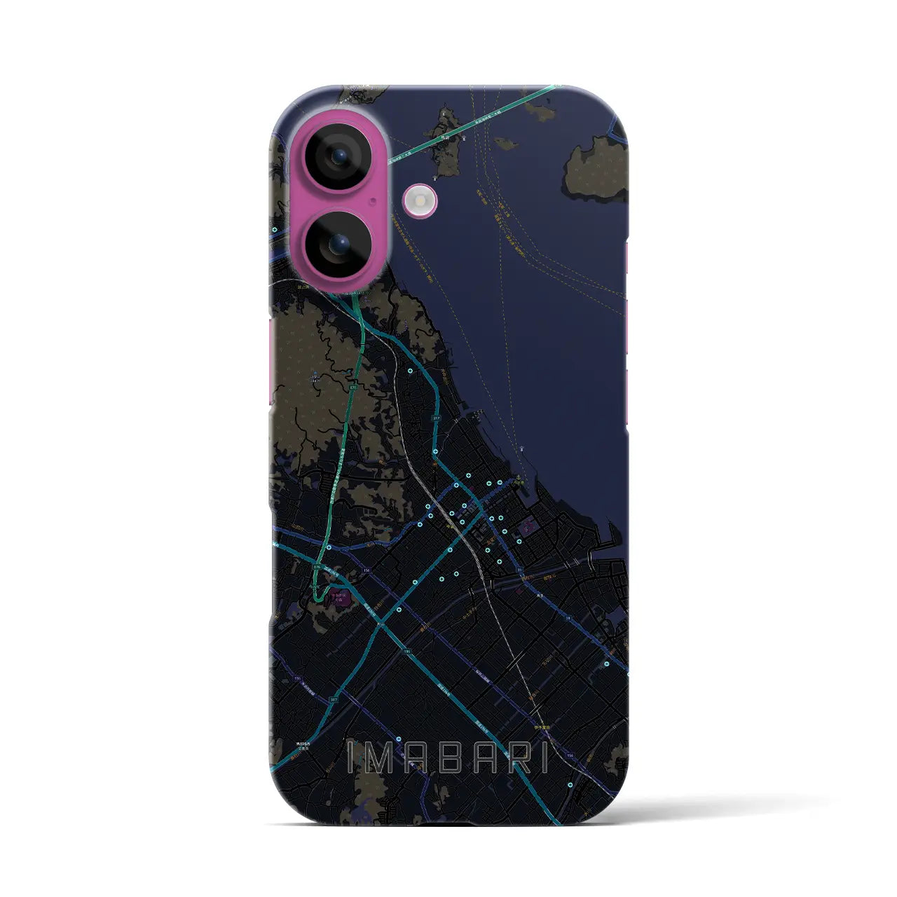 【今治(愛媛県)】地図柄iPhoneケース(バックカバータイプ)