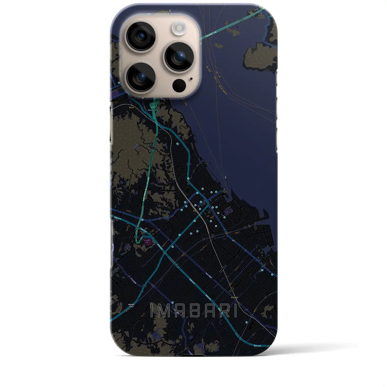 【今治(愛媛県)】地図柄iPhoneケース(バックカバータイプ)