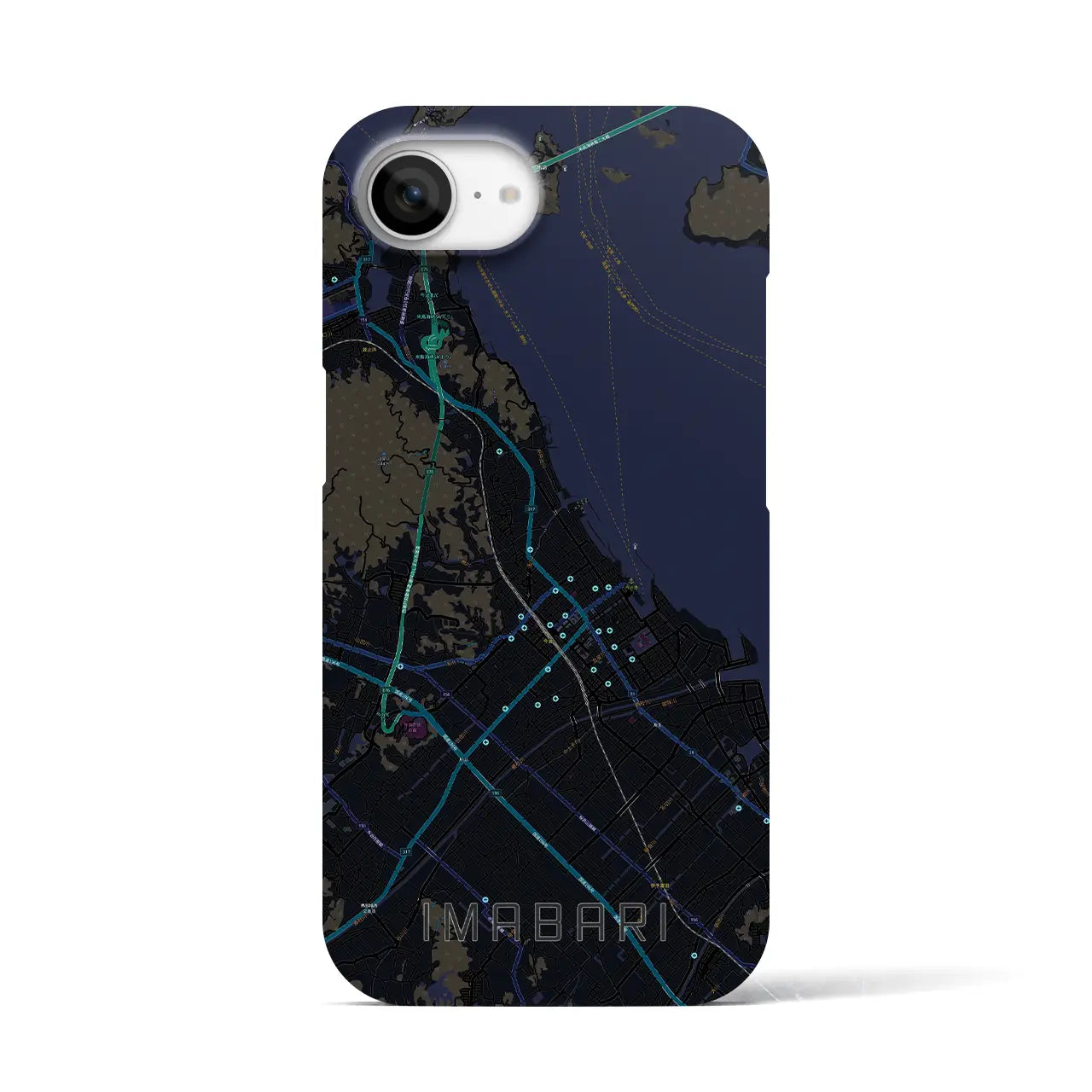 【今治(愛媛県)】地図柄iPhoneケース(バックカバータイプ)