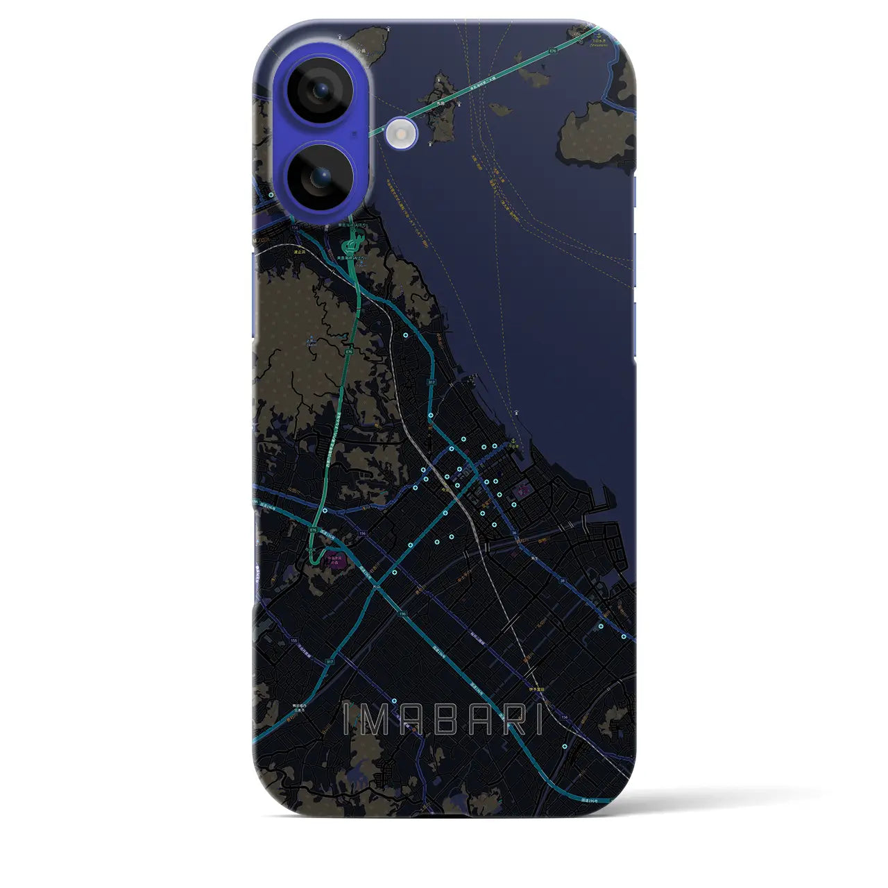 【今治(愛媛県)】地図柄iPhoneケース(バックカバータイプ)