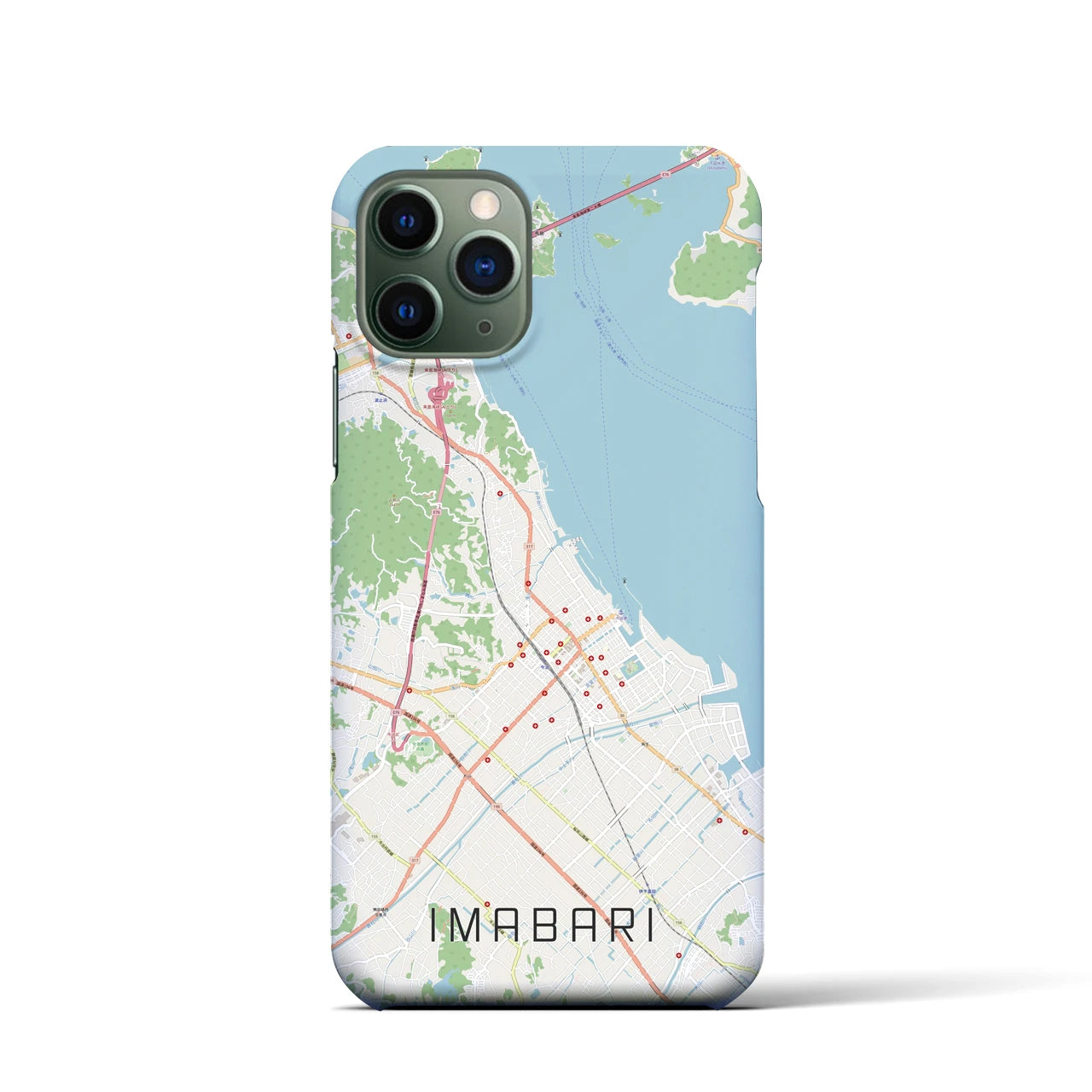 【今治(愛媛県)】地図柄iPhoneケース(バックカバータイプ)