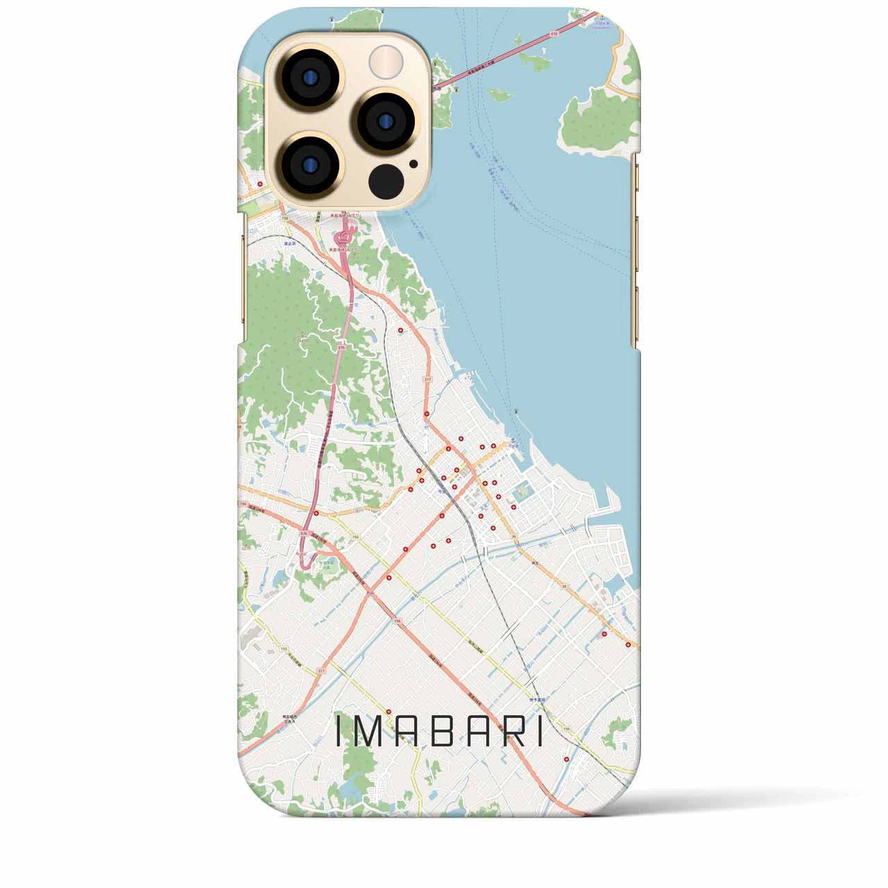 【今治(愛媛県)】地図柄iPhoneケース(バックカバータイプ)