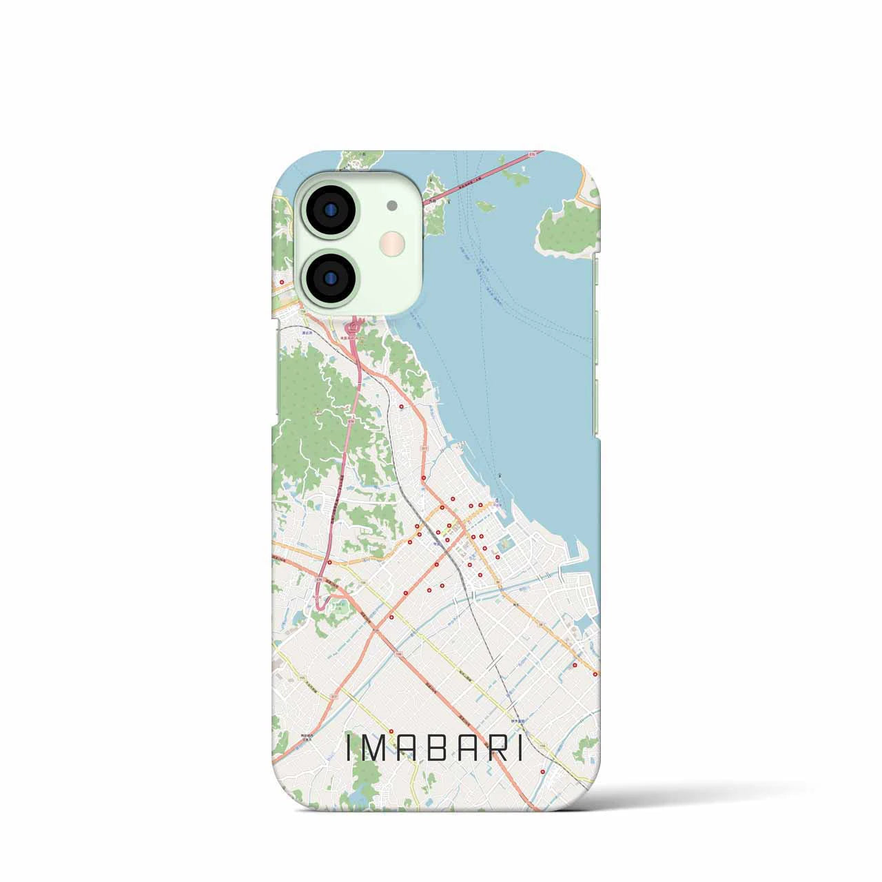 【今治(愛媛県)】地図柄iPhoneケース(バックカバータイプ)