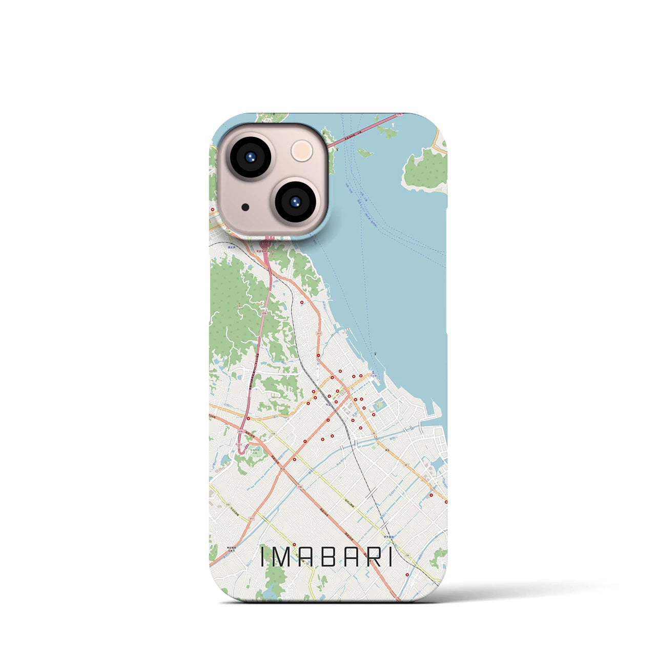 【今治(愛媛県)】地図柄iPhoneケース(バックカバータイプ)