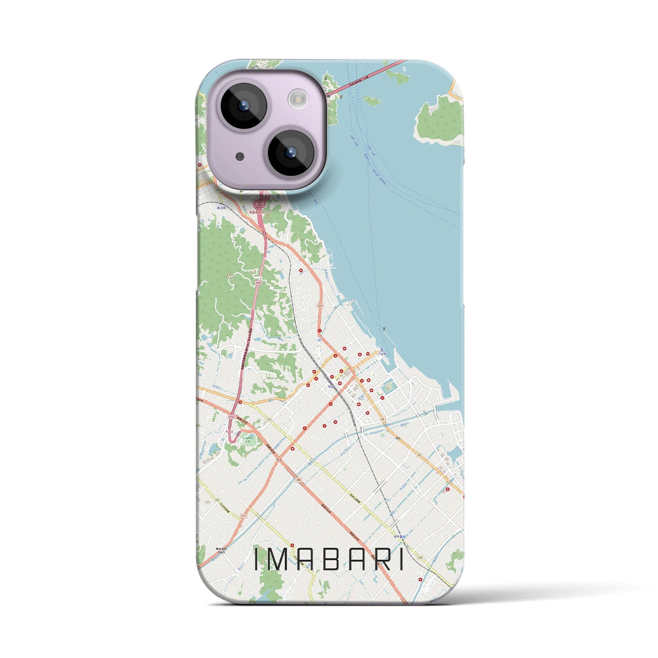 【今治(愛媛県)】地図柄iPhoneケース(バックカバータイプ)