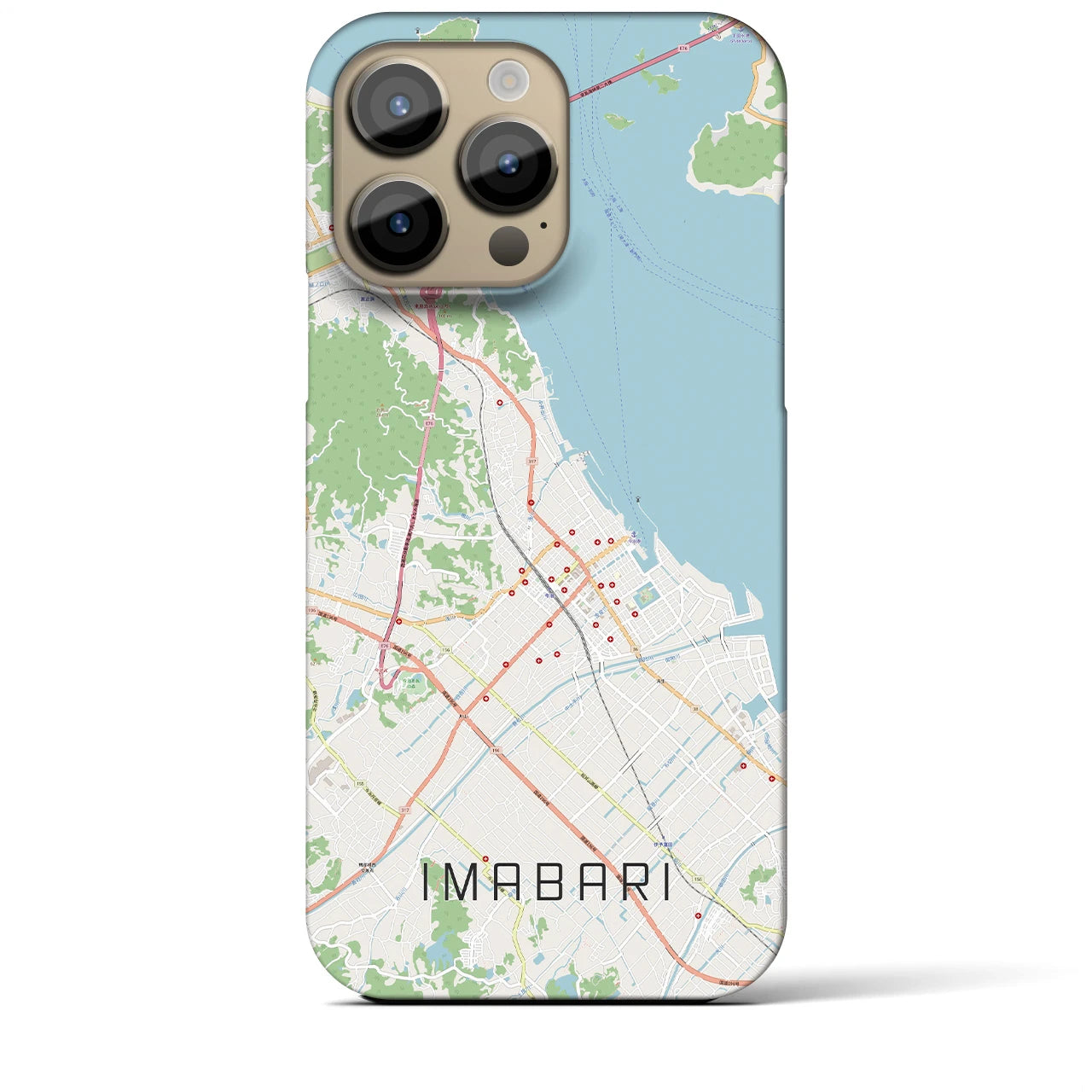 【今治(愛媛県)】地図柄iPhoneケース(バックカバータイプ)