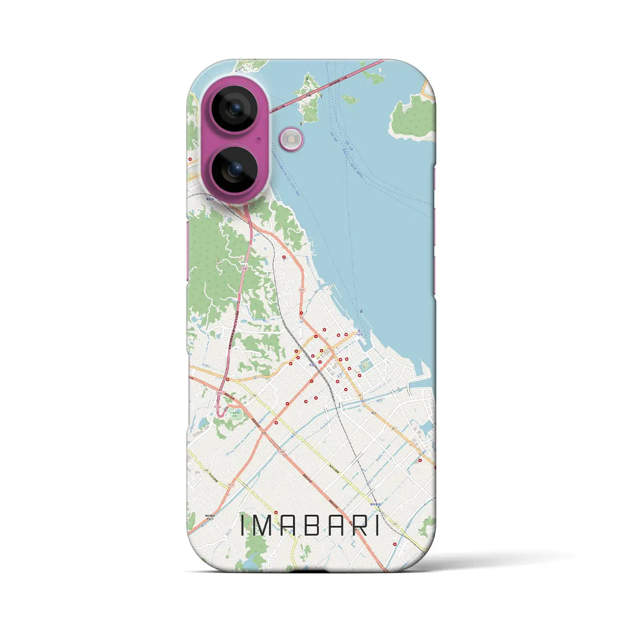 【今治(愛媛県)】地図柄iPhoneケース(バックカバータイプ)