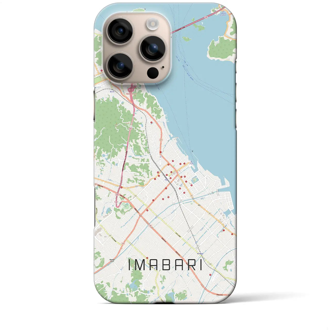 【今治(愛媛県)】地図柄iPhoneケース(バックカバータイプ)