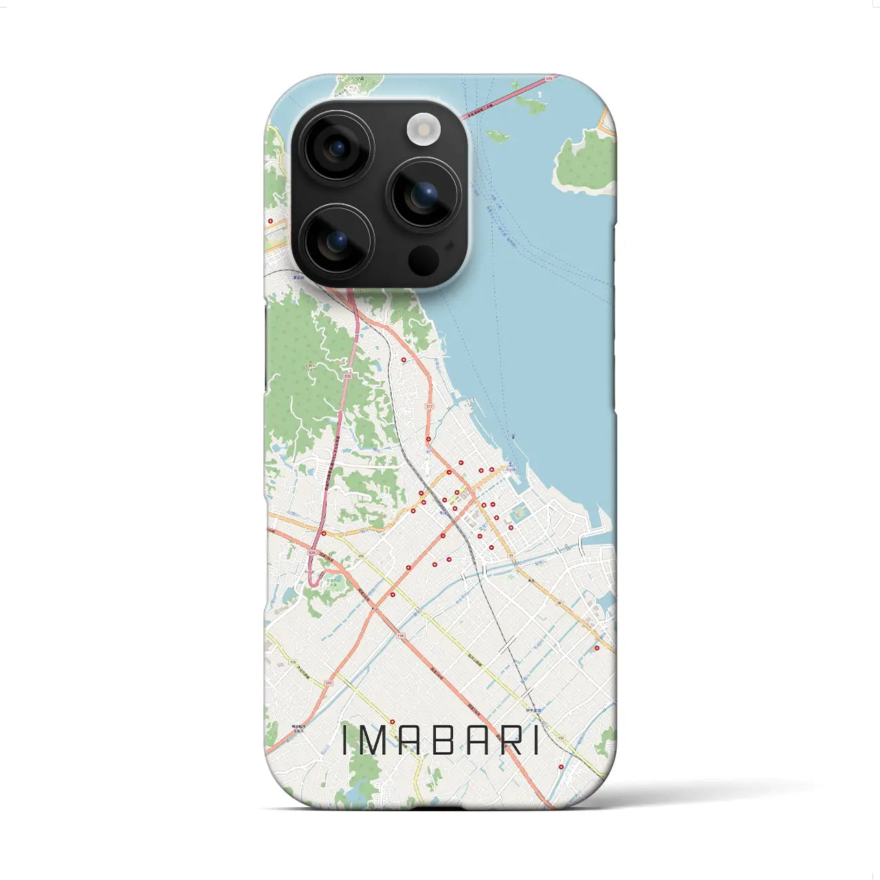 【今治(愛媛県)】地図柄iPhoneケース(バックカバータイプ)