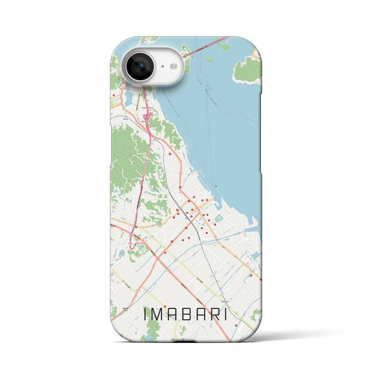 【今治(愛媛県)】地図柄iPhoneケース(バックカバータイプ)