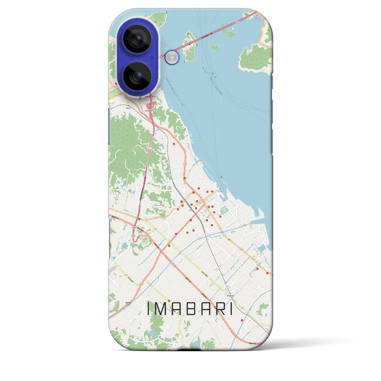 【今治(愛媛県)】地図柄iPhoneケース(バックカバータイプ)ナチュラル・iPhone 16 Pro Max 用