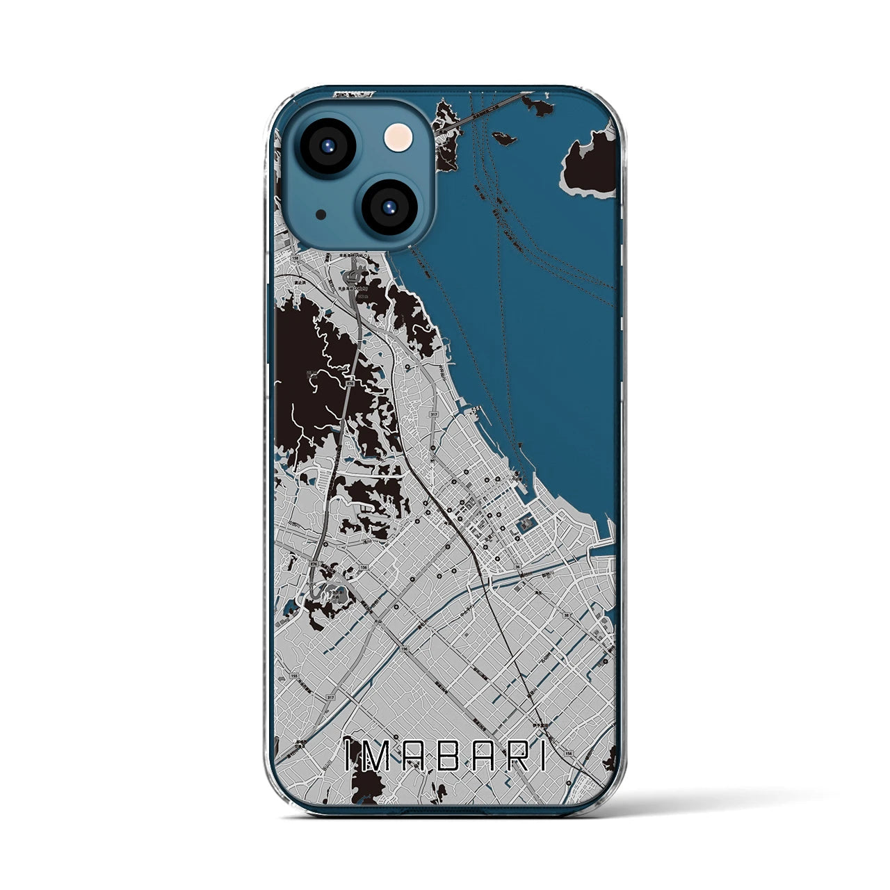 【今治(愛媛県)】地図柄iPhoneケース(クリアタイプ)