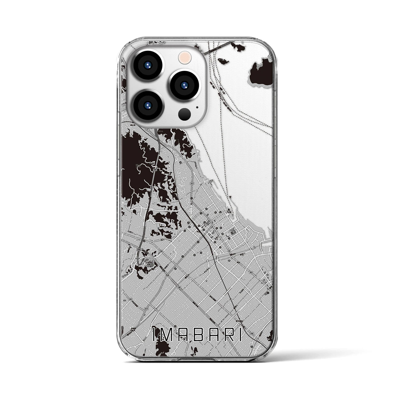 【今治(愛媛県)】地図柄iPhoneケース(クリアタイプ)