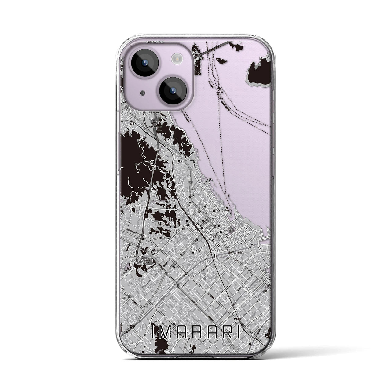 【今治(愛媛県)】地図柄iPhoneケース(クリアタイプ)