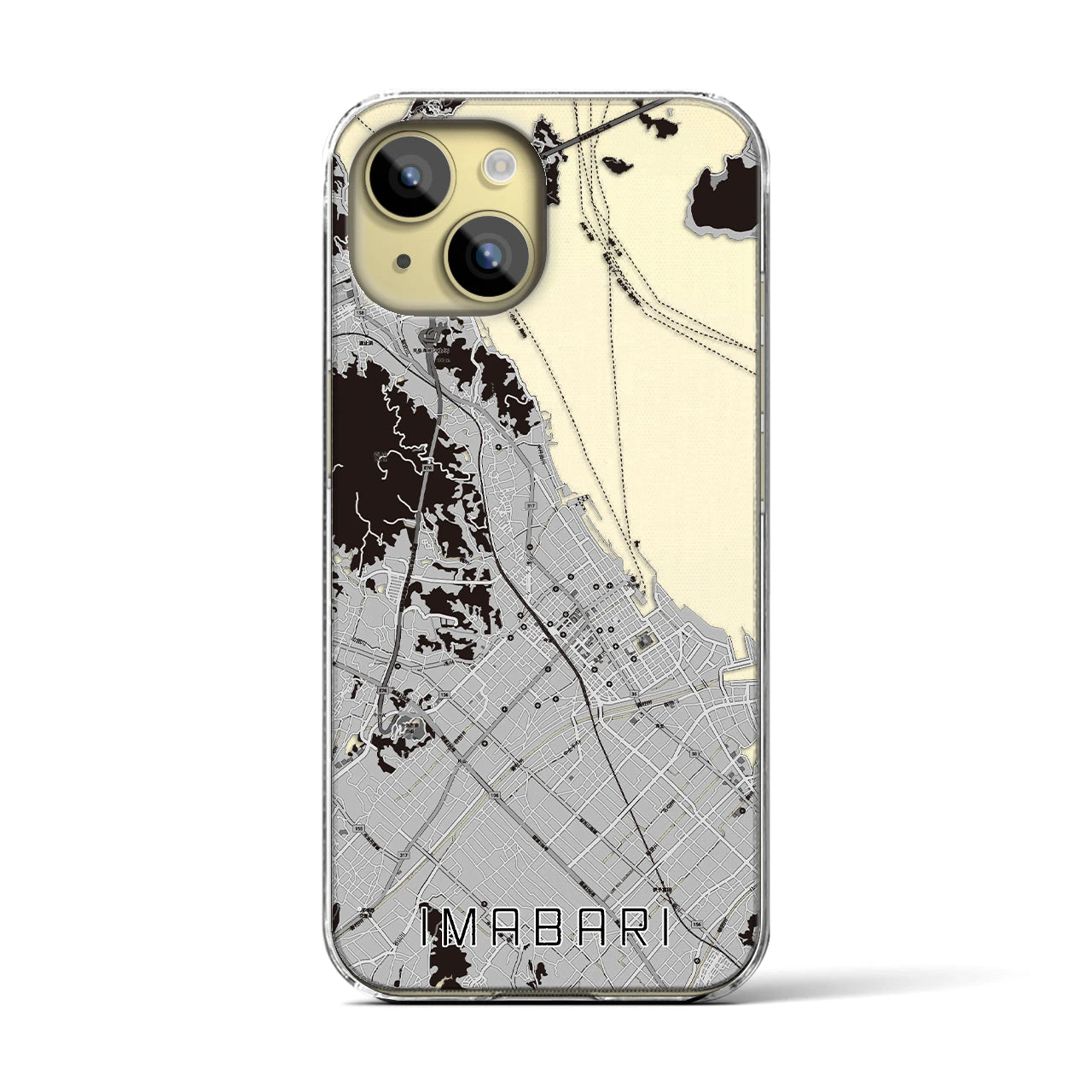 【今治(愛媛県)】地図柄iPhoneケース(クリアタイプ)