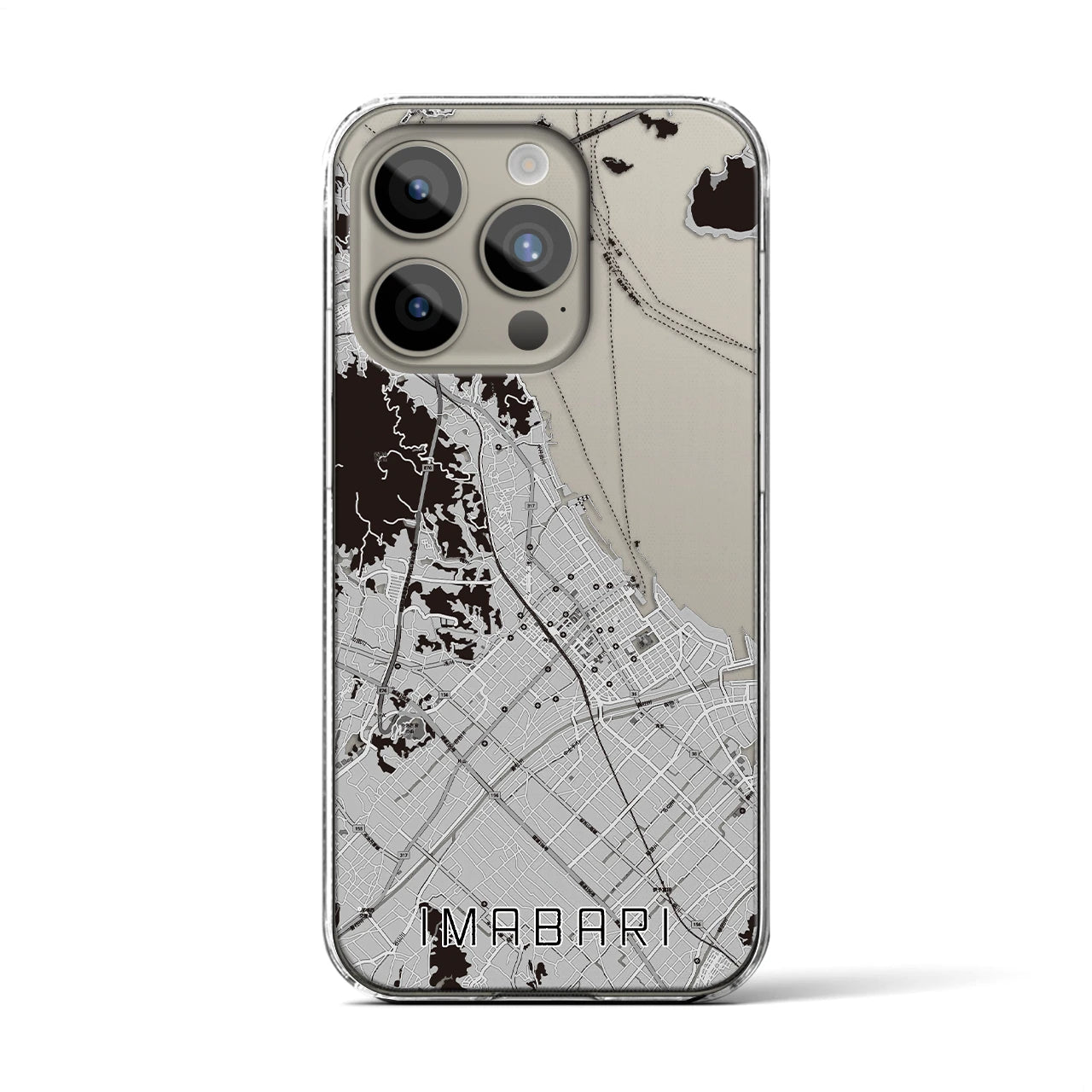 【今治(愛媛県)】地図柄iPhoneケース(クリアタイプ)