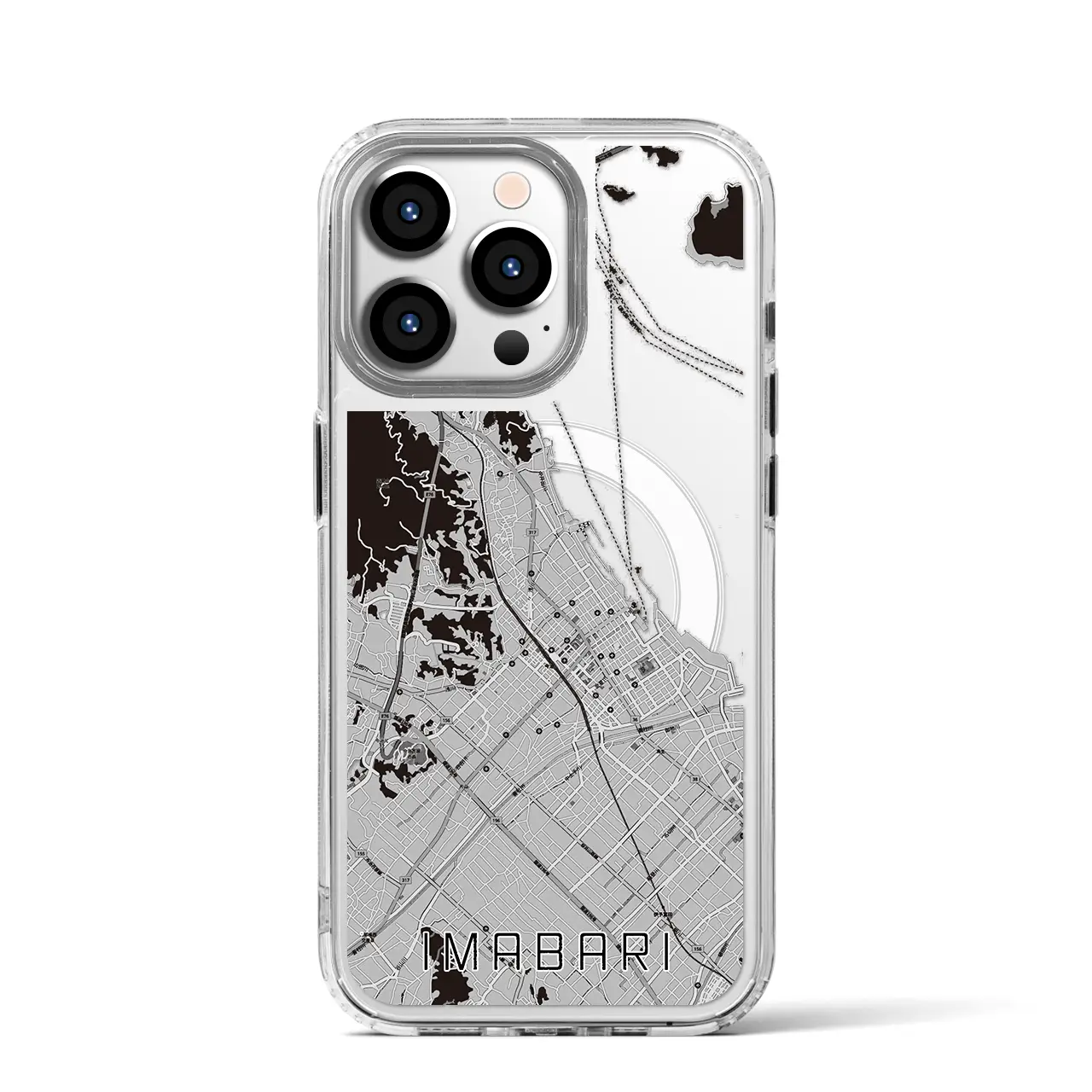 【今治(愛媛県)】地図柄iPhoneケース(MagSafeタイプ)