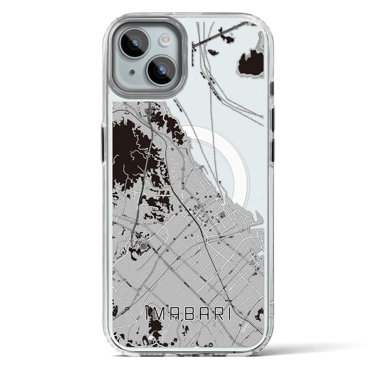 【今治(愛媛県)】地図柄iPhoneケース(MagSafeタイプ)