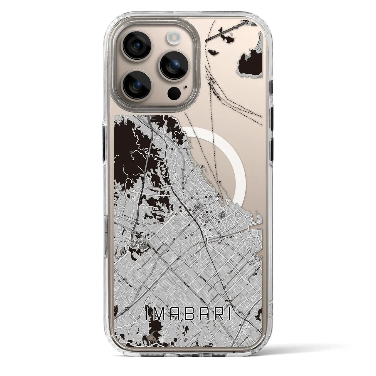 【今治(愛媛県)】地図柄iPhoneケース(MagSafeタイプ)