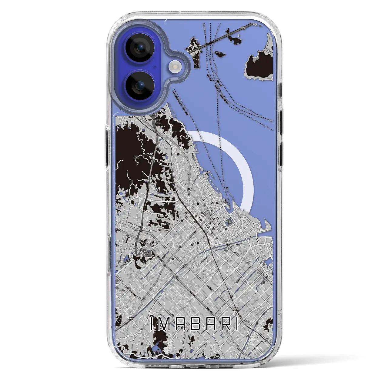 【今治(愛媛県)】地図柄iPhoneケース(MagSafeタイプ)