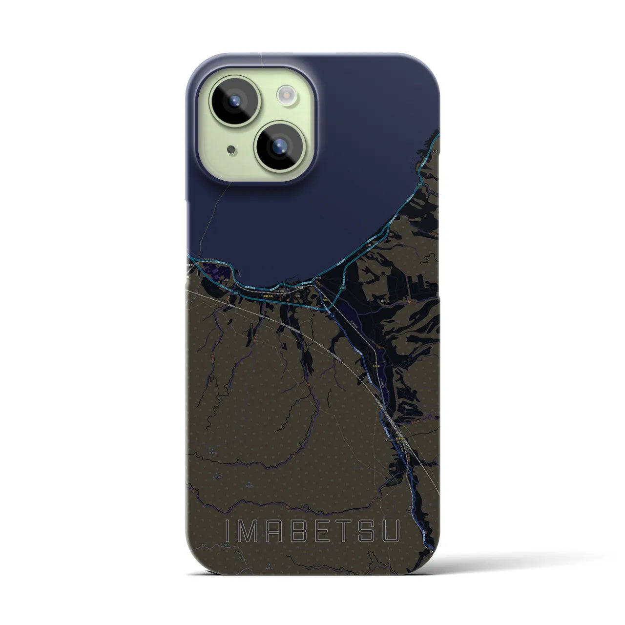 【今別(青森県)】地図柄iPhoneケース(バックカバータイプ)