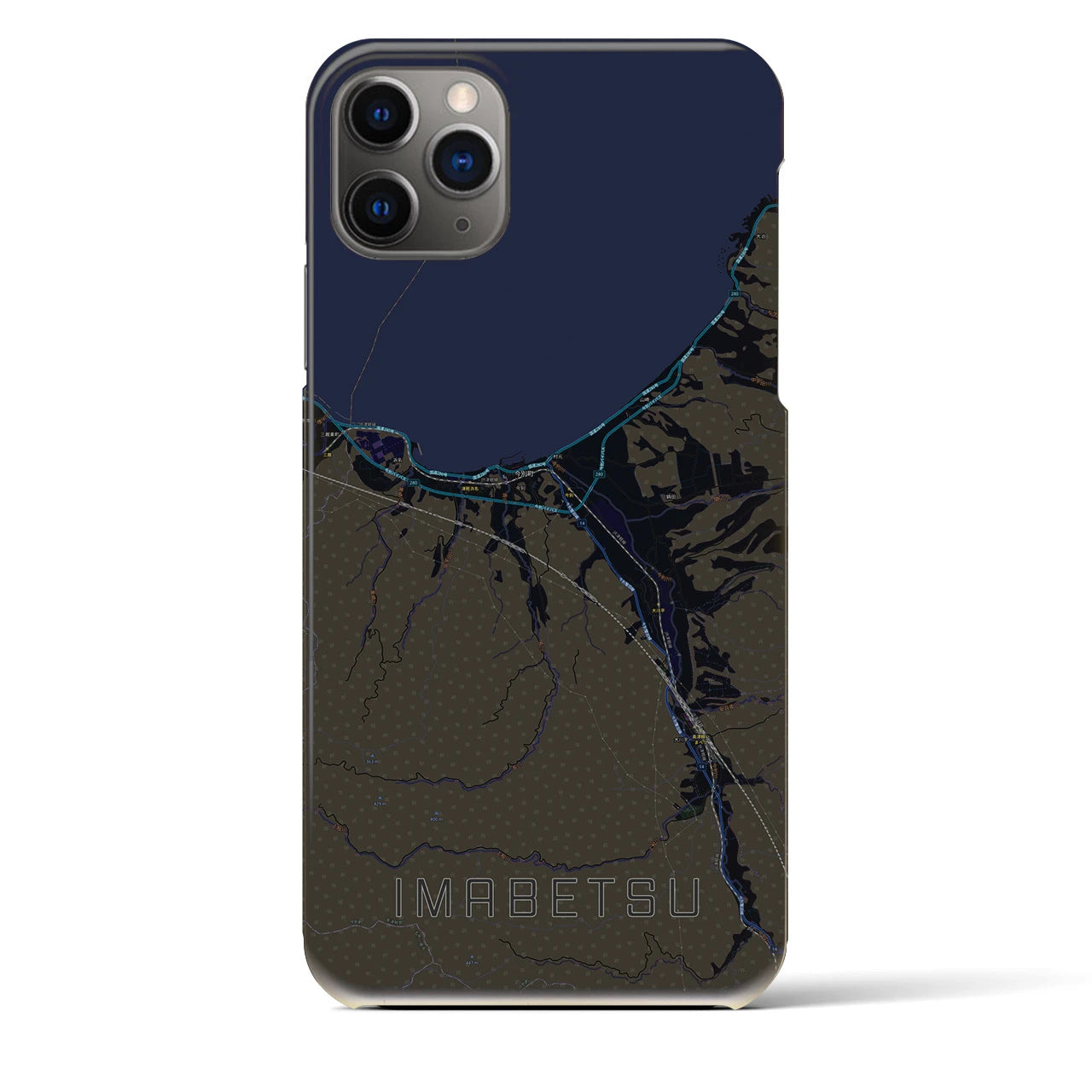 【今別(青森県)】地図柄iPhoneケース(バックカバータイプ)