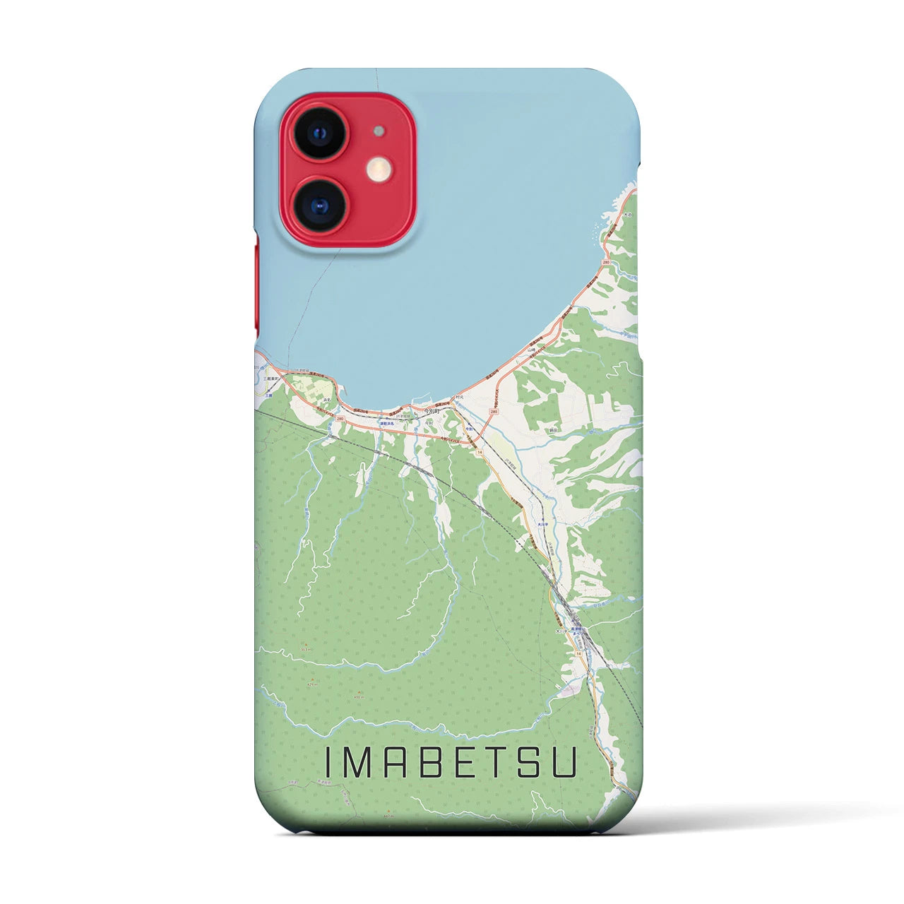 【今別(青森県)】地図柄iPhoneケース(バックカバータイプ)