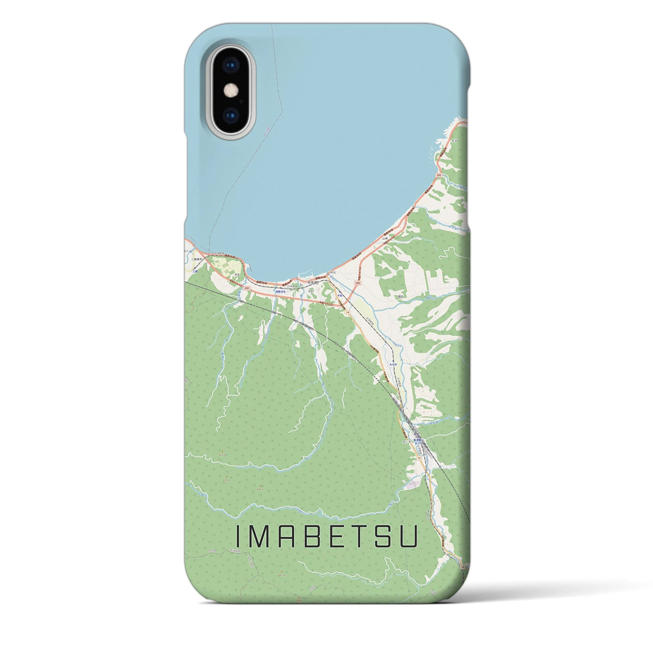 【今別(青森県)】地図柄iPhoneケース(バックカバータイプ)