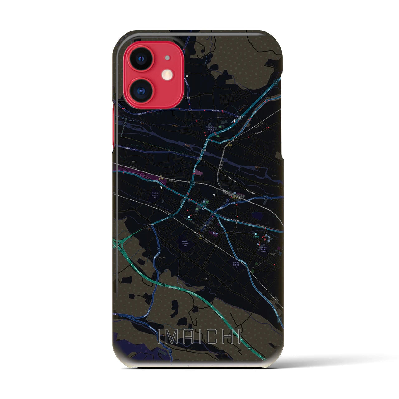 【今市(栃木県)】地図柄iPhoneケース(バックカバータイプ)