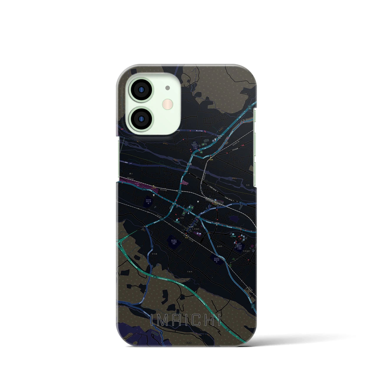 【今市(栃木県)】地図柄iPhoneケース(バックカバータイプ)
