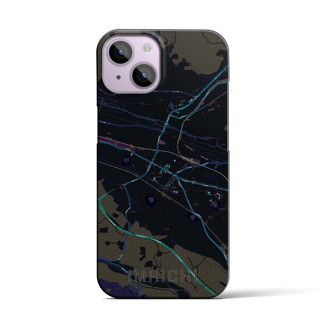 【今市(栃木県)】地図柄iPhoneケース(バックカバータイプ)