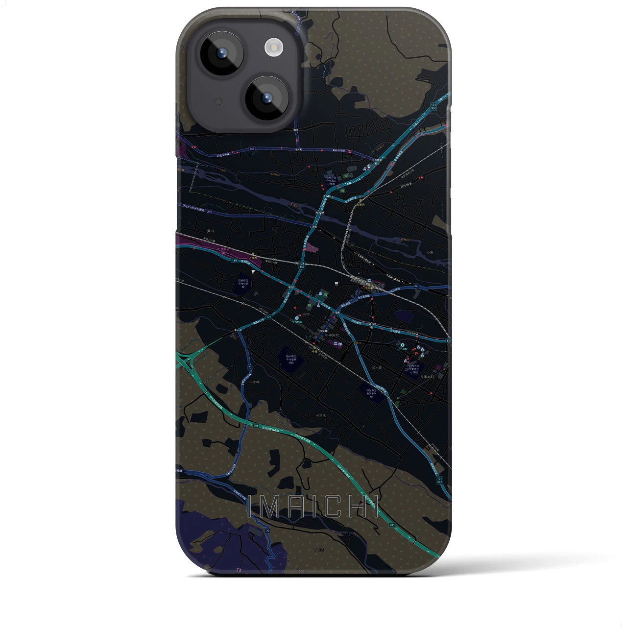 【今市(栃木県)】地図柄iPhoneケース(バックカバータイプ)