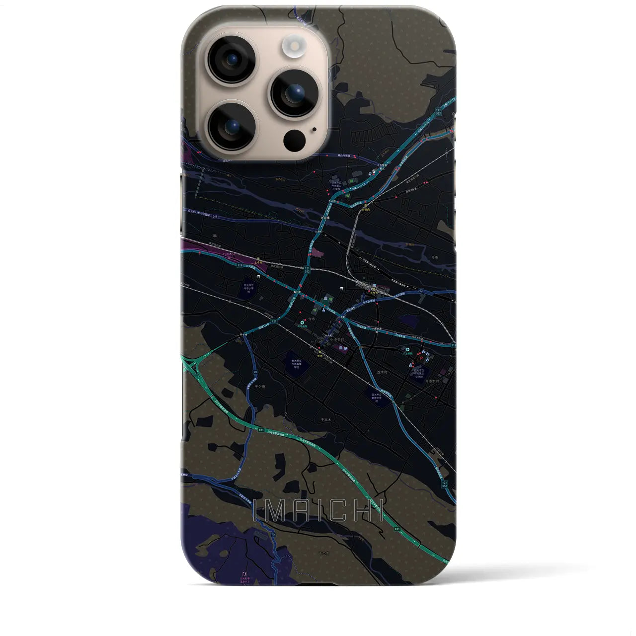 【今市(栃木県)】地図柄iPhoneケース(バックカバータイプ)