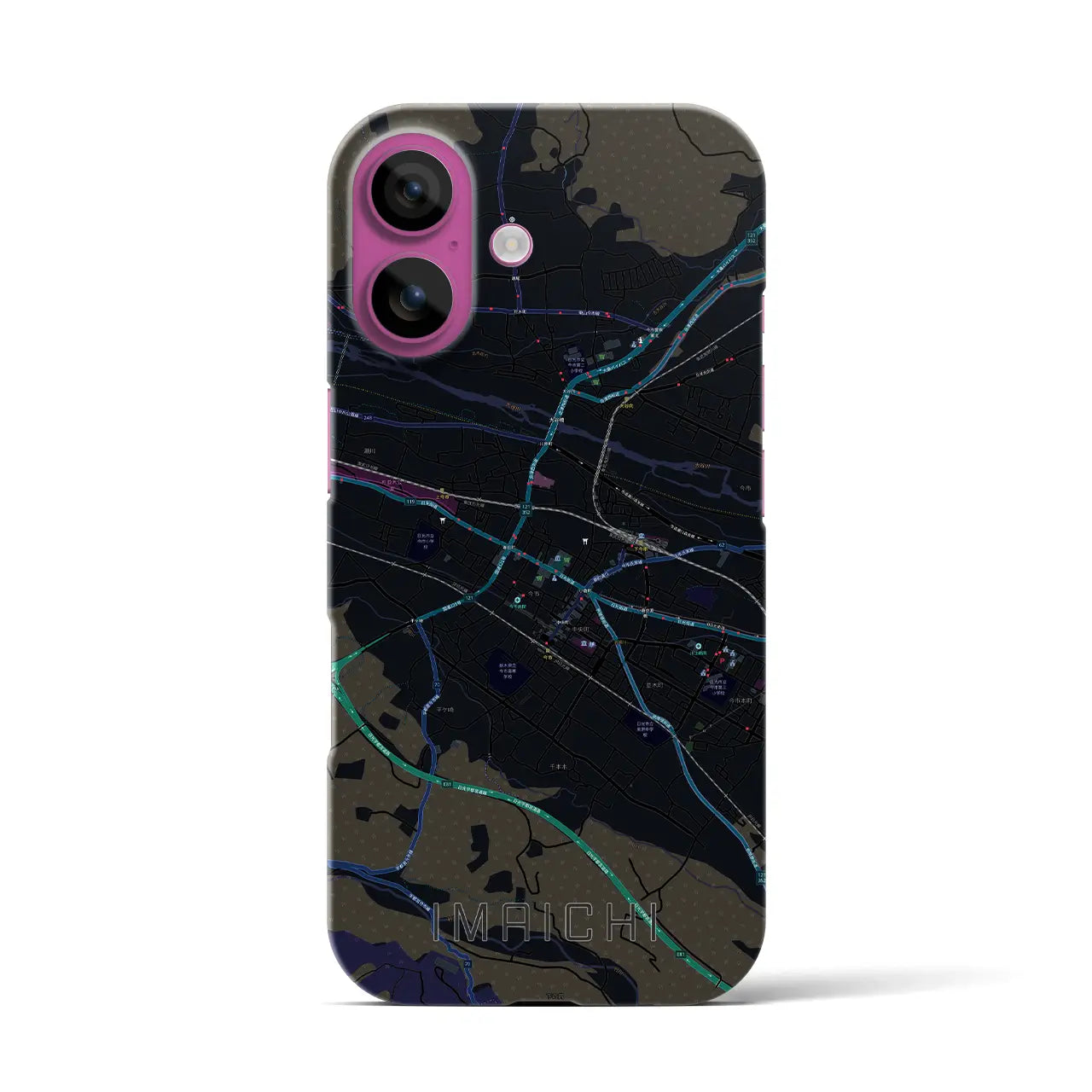 【今市(栃木県)】地図柄iPhoneケース(バックカバータイプ)
