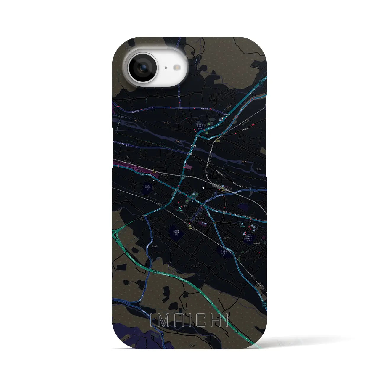 【今市(栃木県)】地図柄iPhoneケース(バックカバータイプ)