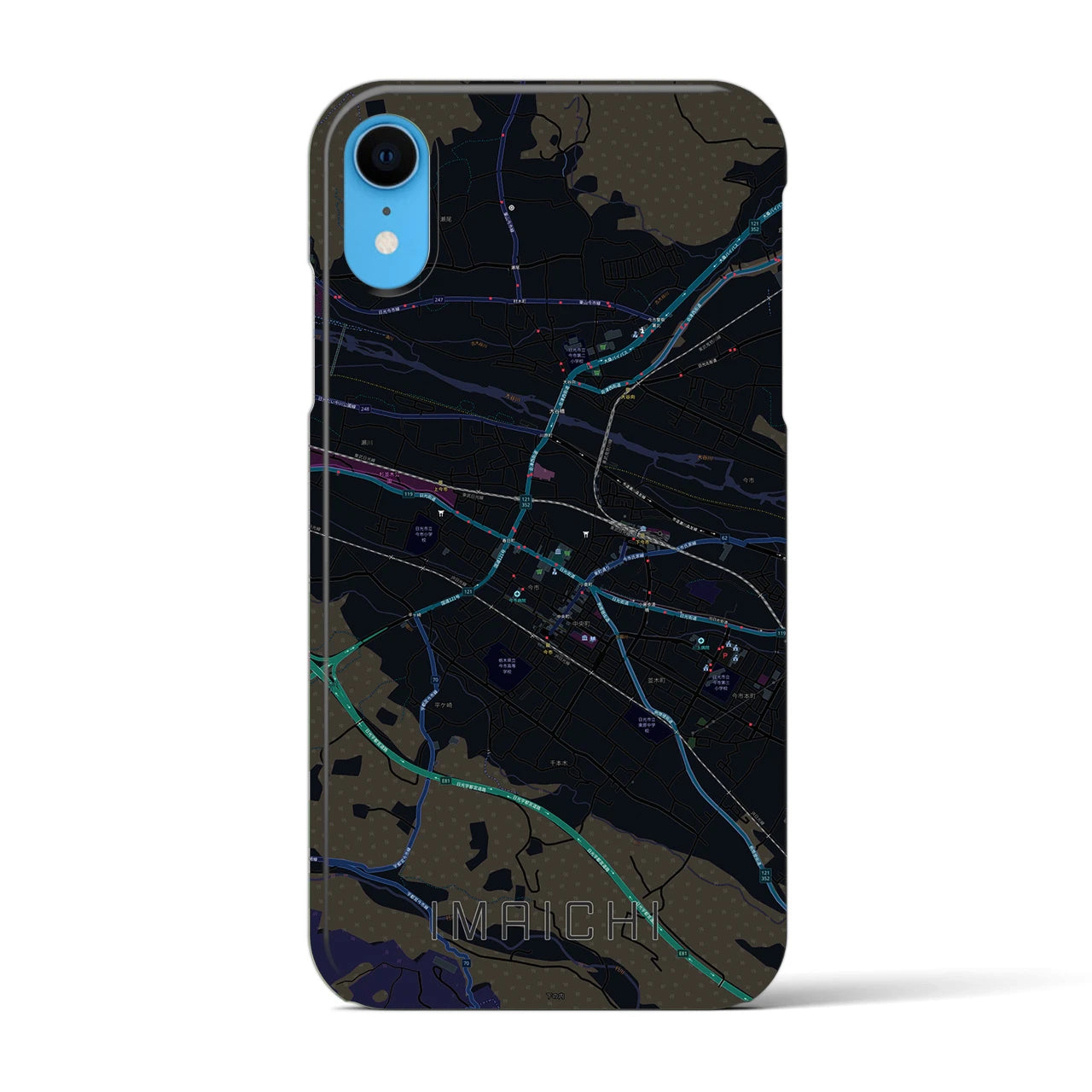 【今市(栃木県)】地図柄iPhoneケース(バックカバータイプ)