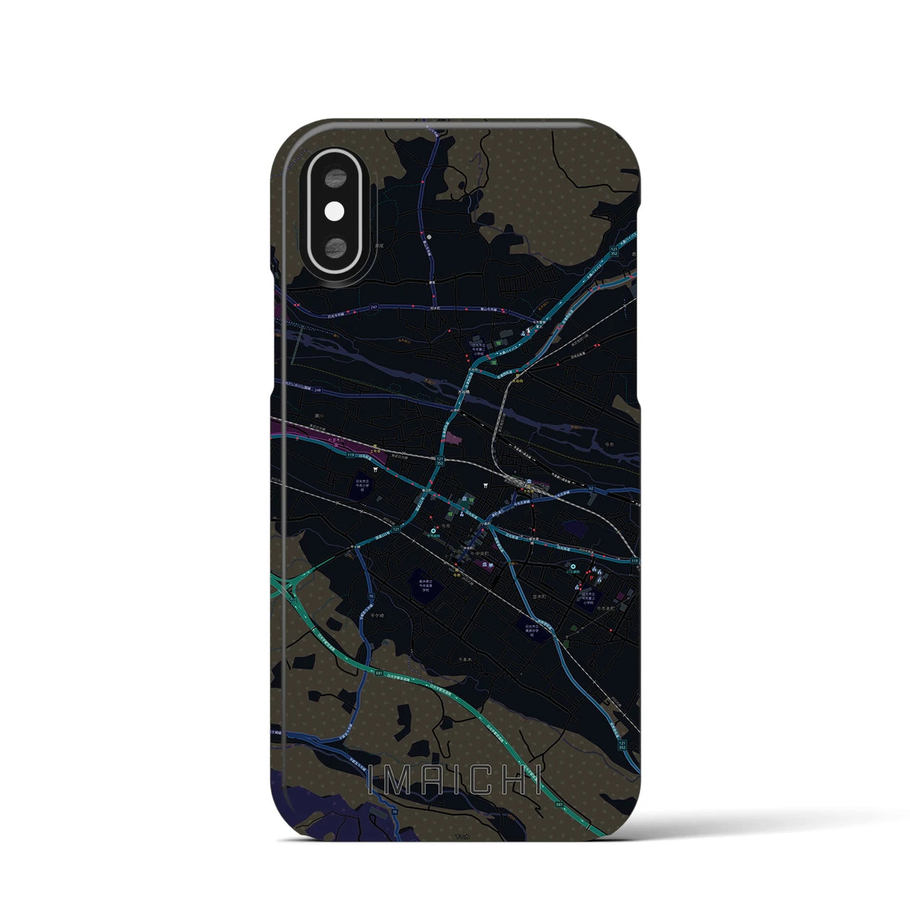 【今市(栃木県)】地図柄iPhoneケース(バックカバータイプ)