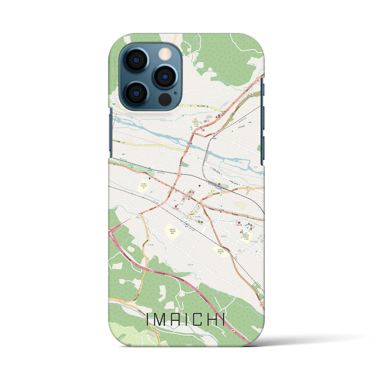 【今市(栃木県)】地図柄iPhoneケース(バックカバータイプ)