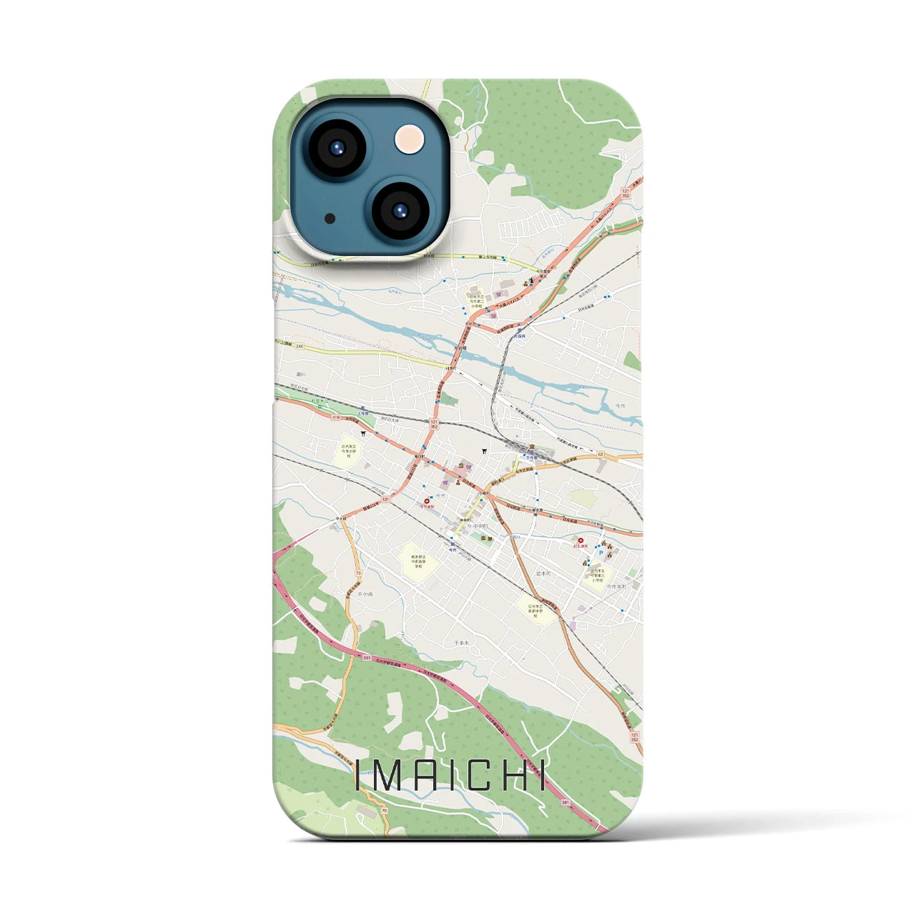 【今市(栃木県)】地図柄iPhoneケース(バックカバータイプ)