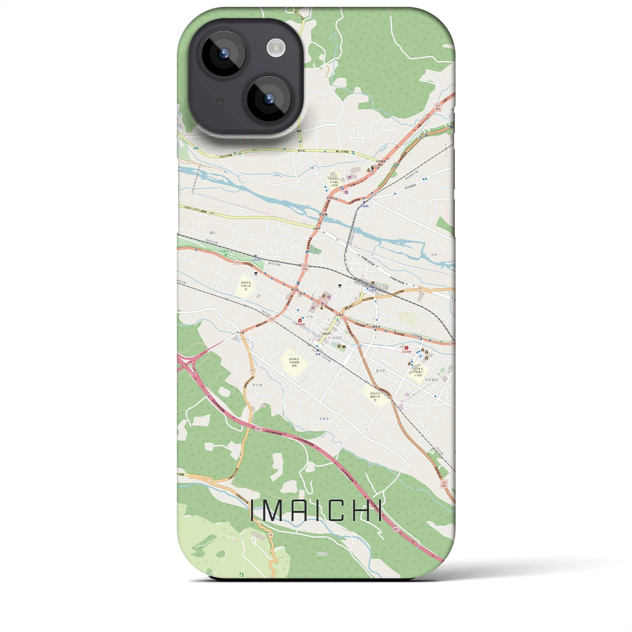【今市(栃木県)】地図柄iPhoneケース(バックカバータイプ)