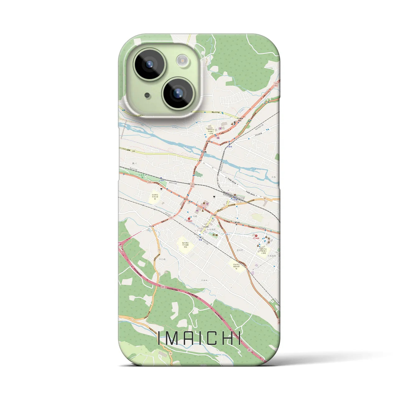 【今市(栃木県)】地図柄iPhoneケース(バックカバータイプ)
