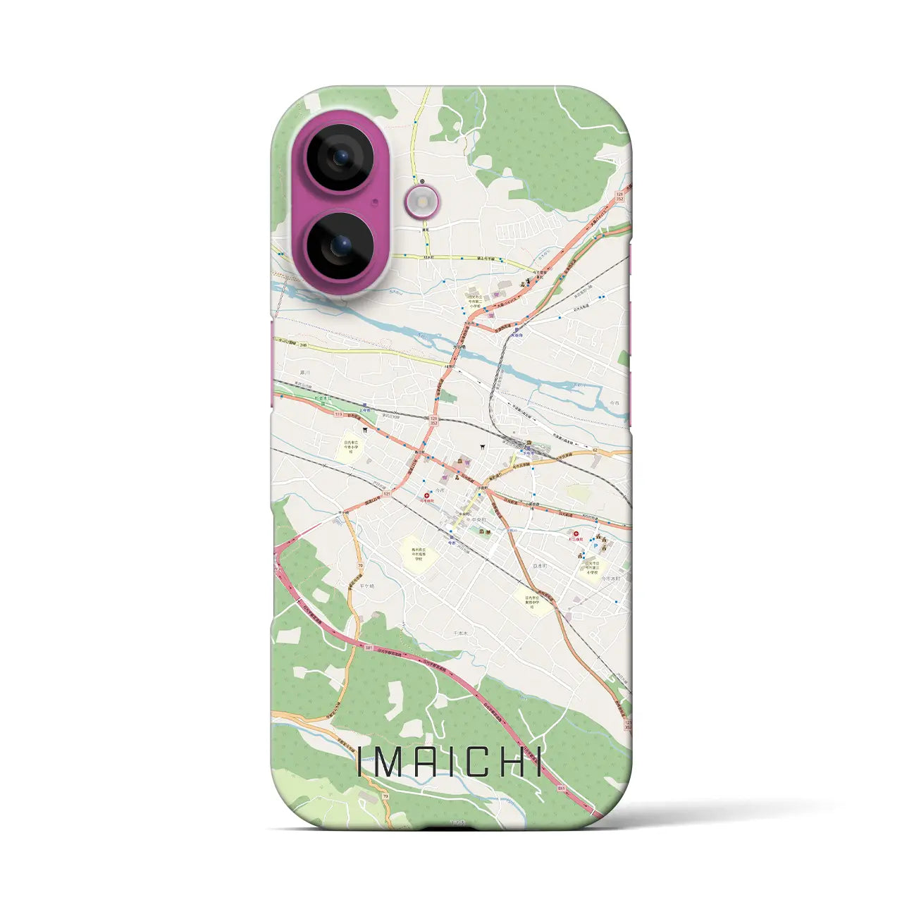 【今市(栃木県)】地図柄iPhoneケース(バックカバータイプ)