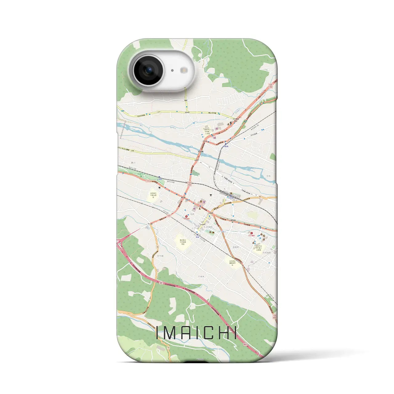 【今市(栃木県)】地図柄iPhoneケース(バックカバータイプ)