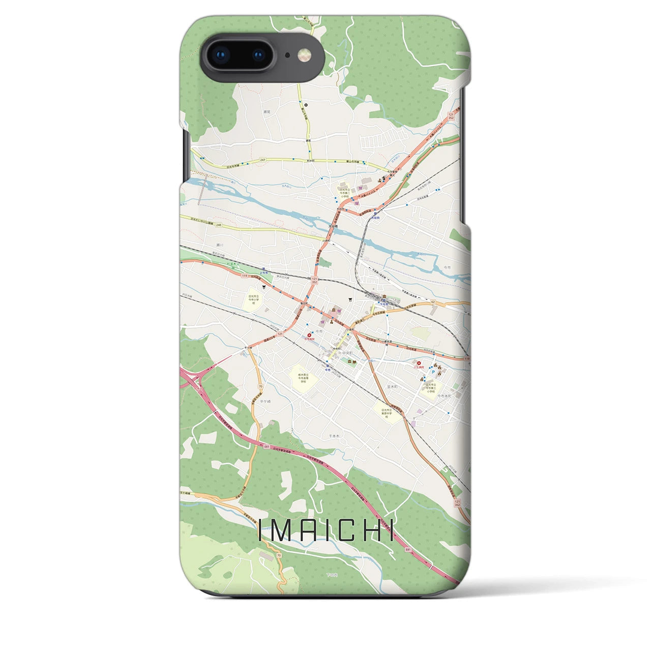 【今市(栃木県)】地図柄iPhoneケース(バックカバータイプ)