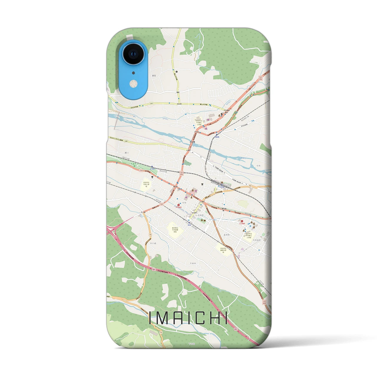 【今市(栃木県)】地図柄iPhoneケース(バックカバータイプ)