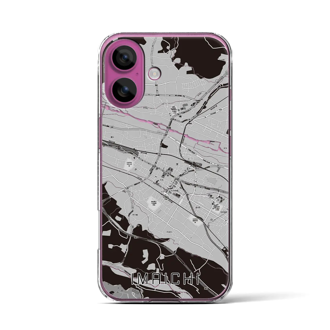 【今市(栃木県)】地図柄iPhoneケース(クリアタイプ)